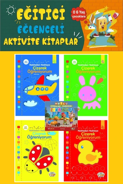 3-6 yaş Noktadan Noktaya Çizerek Öğreniyorum Seti (4 Kitap) ürün görseli 1