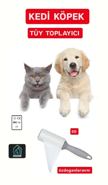 Kedi Köpek Saç Kıl Tüy Toplayıcı Rulo ürün görseli 1