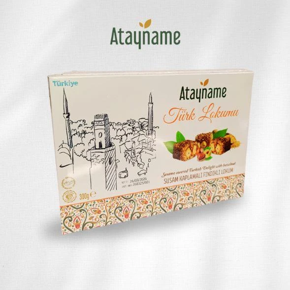 Atayname Susam Kaplamalı Fındıklı Lokum 300 G ürün görseli 1