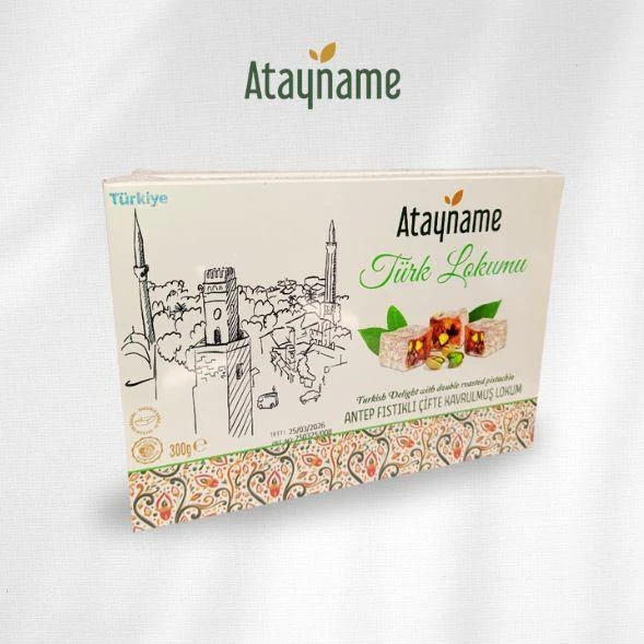 Atayname Antep Fıstıklı Çifte Kavrulmuş Lokum 300 G ürün görseli 1