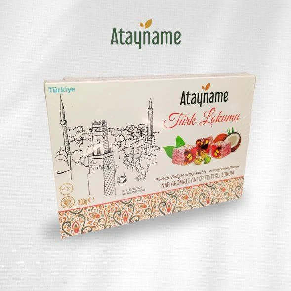 Atayname Nar Aromalı Antep Fıstıklı Lokum 300 G ürün görseli 1