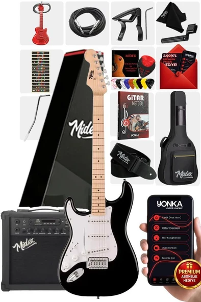 Midex RPH-31WB-25AMP Solak Elektro Gitar 25W Amfili Full Set ürün görseli 1