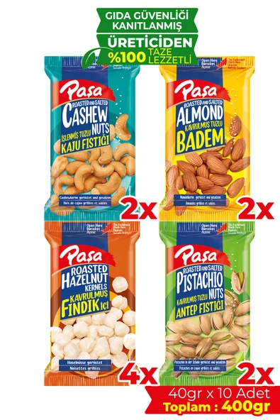 Paşa Kuruyemiş Karışık Kuruyemiş 40 gr X 10 Adet (400 gr) ürün görseli 1