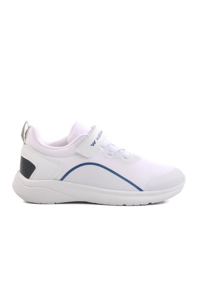 Beyaz Fileli Cırtlı Hafif Unisex Çocuk Spor Ayakkabı ürün görseli 1