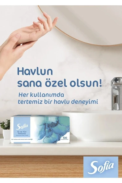 Sofia El Ve Yüz Havlusu 100 Lü 16 Paket - Resim 2
