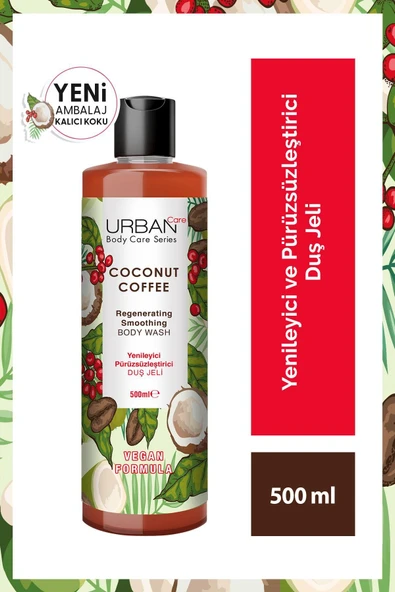 Urban Care Coconut Coffee Yenileyici & Pürüzsüzleştirici Duş Jeli 500 Ml-vegan ürün görseli 1