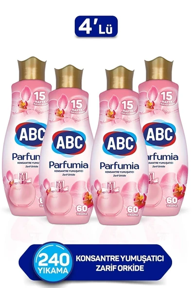 ABC Parfumia Konsantre Çamaşır Yumuşatıcısı Zarif Orkide 4 X 1440 ml ürün görseli 1