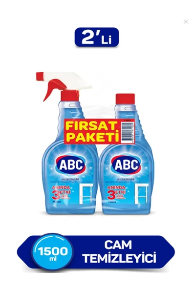 ABC Cam Temizleyici Fırsat Paketi 750 Ml + 750 Ml ürün görseli 1