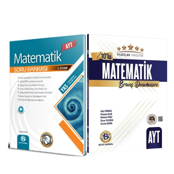Bilgi Sarmal AYT Matematik Soru Bankası ve Yıldızlar Yarışıyor 10 lu Deneme Seti 2 Kitap ürün görseli 1
