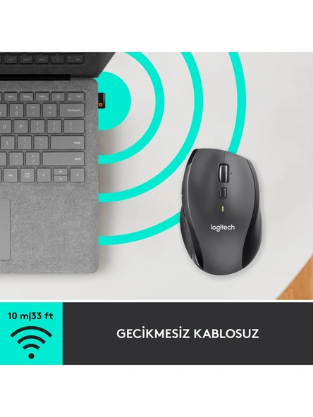 Logitech M705 Marathon 910-001949 Optik Kablosuz Mouse - Resim 5