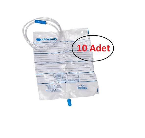 Easyflow Steril Musluklu Idrar Torbası 2000 Ml ( 10'li Paket ) ürün görseli 1