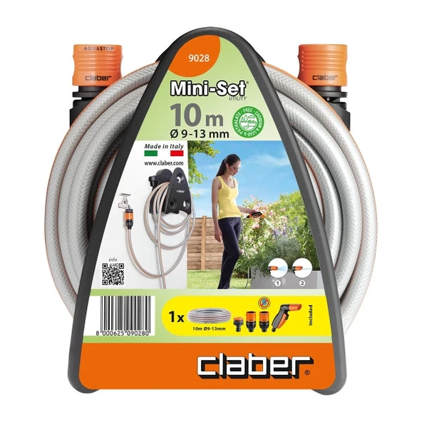 CLABER 9028 DUVAR 10 M TİPİ MİNİ HORTUM SETİ - Resim 2
