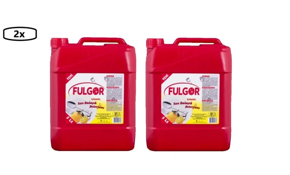 Fulgor Limonlu Sıvı Bulaşık Deterjanı 5 Lt x 2 Adet ürün görseli 1