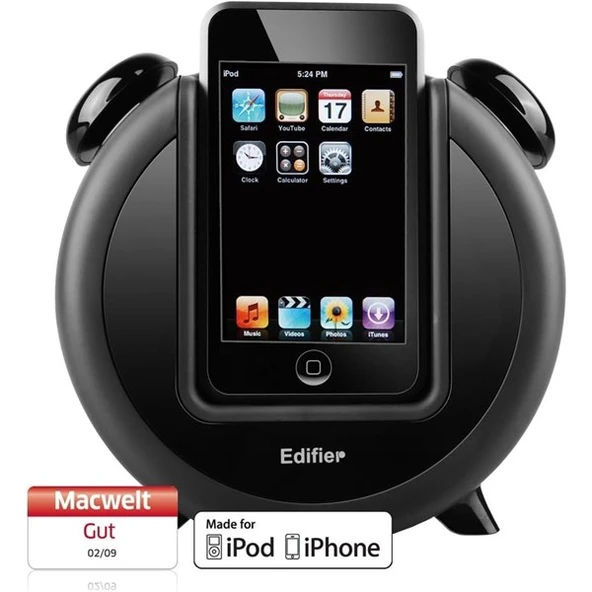 EDIFIER IF200 Plus Alarmlı iPod/iPhone Siyah Bluetooth Speaker ürün görseli 1