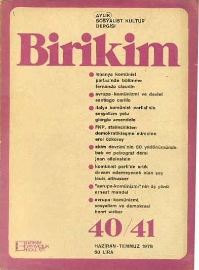 Birikim 40 41 Haziran Temmuz 1978 ürün görseli 1