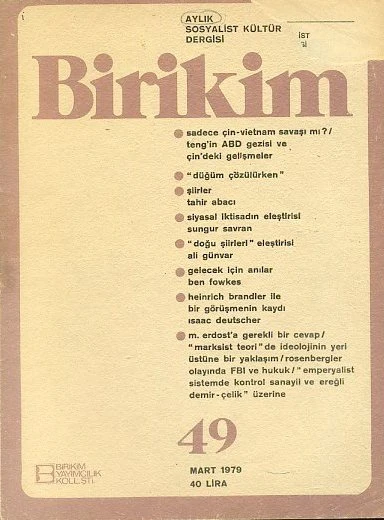 Birikim 49 Mart 1979 ürün görseli 1