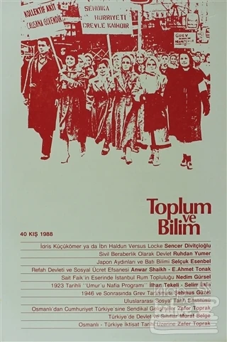 Toplum ve Bilim 40 Kış 1988 ürün görseli 1
