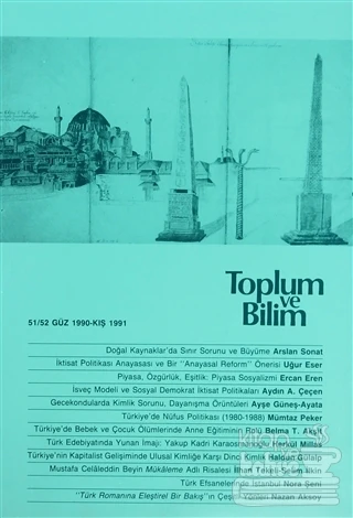 Toplum ve Bilim 51 52 Güz 1990 Kış 1991 ürün görseli 1