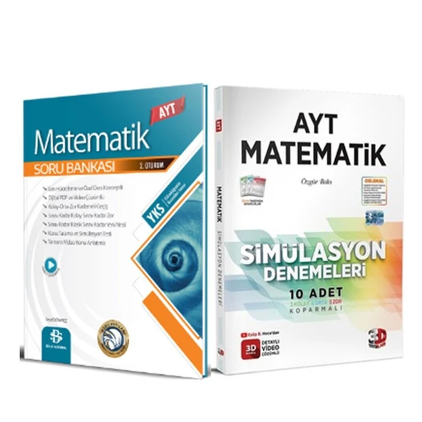 Bilgi Sarmal AYT Matematik Soru Bankası ve 3D AYT Deneme Seti 2 Kitap ürün görseli 1
