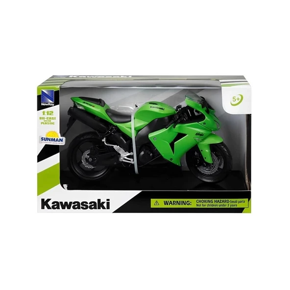 PTTAVM: Çocuk Kawasaki 1/12 Zx-10r 2006 Model Yeşil Motorsiklet