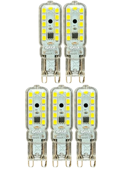 (5 Adet) Osaka 5W 6500K (Beyaz Işık) G9 Duylu Led Kapsül Ampul ürün görseli 1