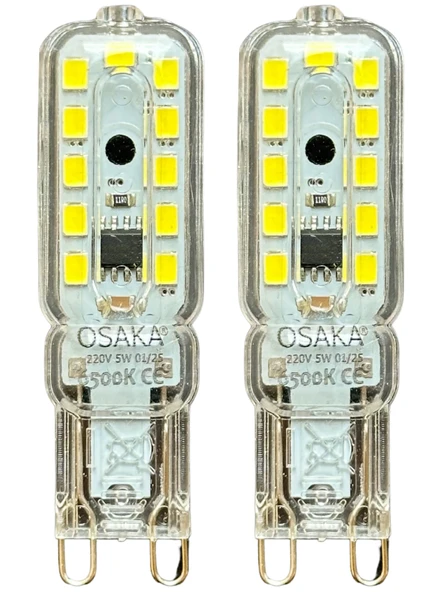 (2 Adet) Osaka 5W 6500K (Beyaz Işık) G9 Duylu Led Kapsül Ampul ürün görseli 1
