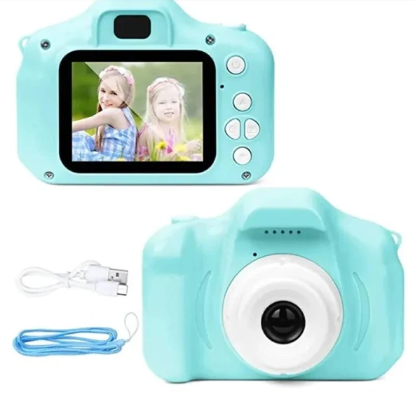 Mini Kamera Fotoğraf Makinesi Mavi ürün görseli 1