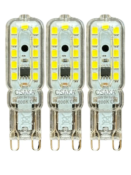 (3 Adet) Osaka 5W 6500K (Beyaz Işık) G9 Duylu Led Kapsül Ampul ürün görseli 1