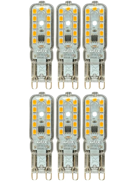 (6 Adet) Osaka 5W 3000K (Sarı Işık) G9 Duylu Led Kapsül Ampul ürün görseli 1