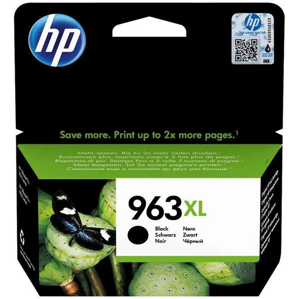 HP 3JA30AE (963XL) YUKSEK KAPASITE SIYAH MUREKKEP KARTUS ürün görseli 1