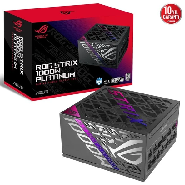 ASUS 1000W 80+ PLATINUM ROG STRIX 1000P TAM MODÜLER POWER SUPPLY ürün görseli 1