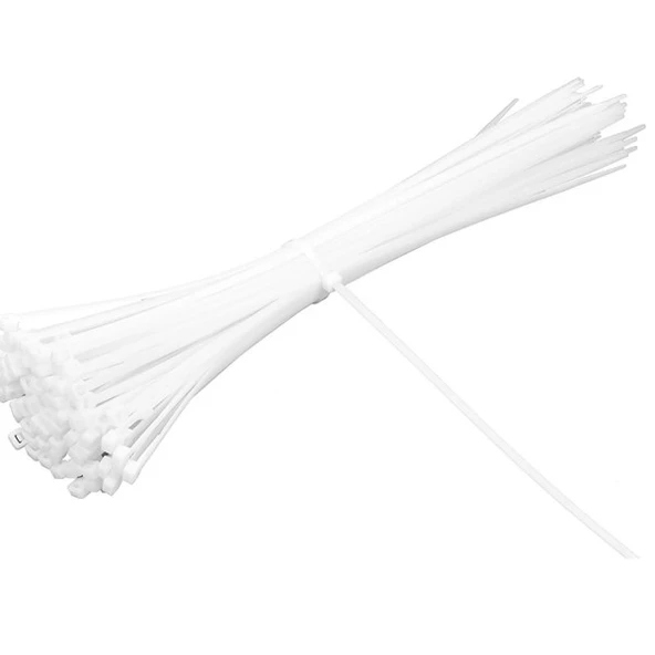 YKB 2,5x203mm 100'lü Paket KABLO BAĞI BEYAZ ürün görseli 1