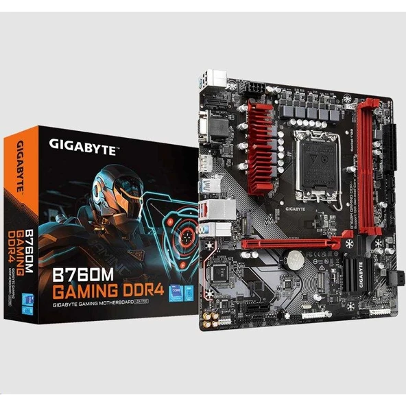 GIGABYTE B760M GAMING DDR4 HDMI DP PCIe 16X v4.0 1700p mATX ürün görseli 1