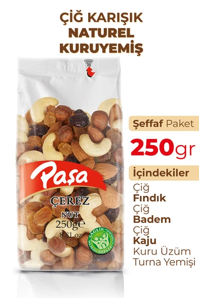 Paşa Kuruyemiş Çiğ Karışık Kuruyemiş 250 gr - Resim 2