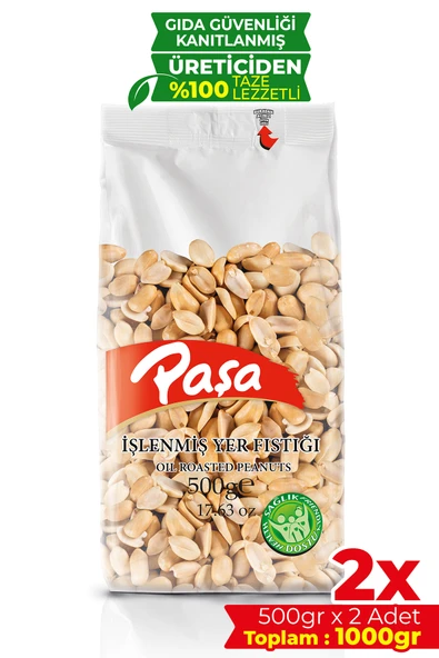 Paşa Kuruyemiş İşlenmiş Yer Fıstığı 500 gr x 2 Adet (1 kg) ürün görseli 1