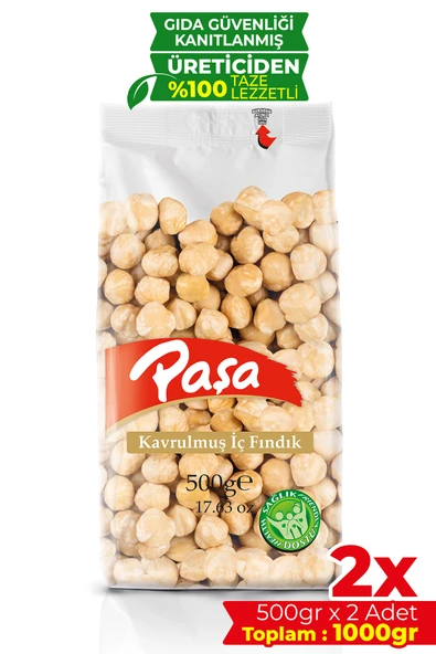 Paşa Kuruyemiş Kavrulmuş Fındık İçi 500 gr x 2 Adet (1 kg) ürün görseli 1