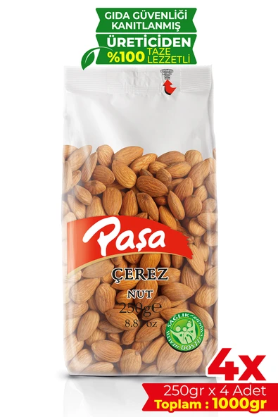Paşa Kuruyemiş Çiğ Badem İçi 250 gr x 4 Adet (1 kg) ürün görseli 1