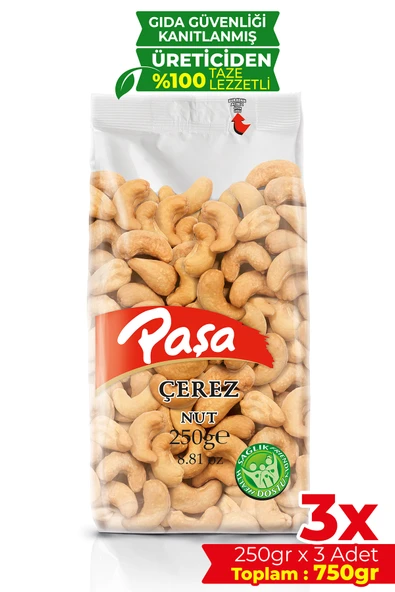 Paşa Kuruyemiş Kavrulmuş Kaju Fıstığı 250 gr X 3 Adet (750 gr) ürün görseli 1