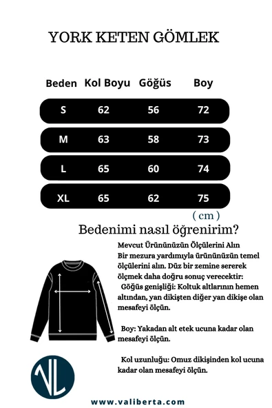 York Keten Erkek Gömlek - Lacivert - Resim 6