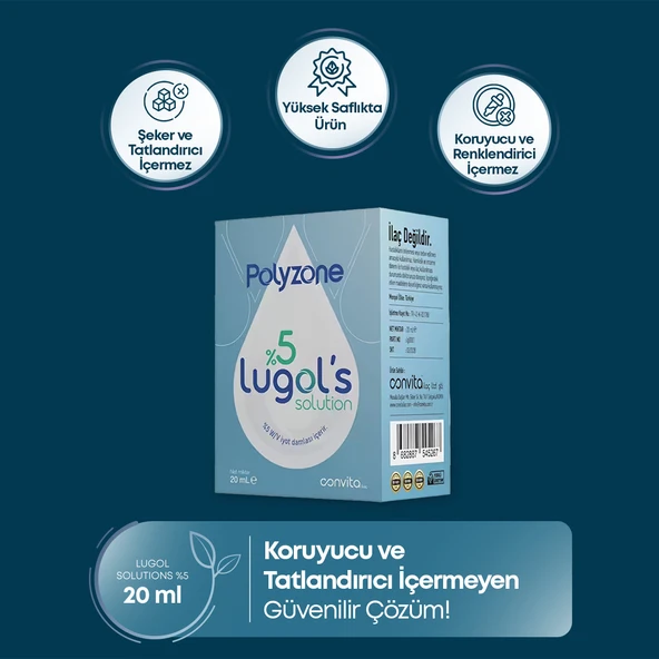 LUGOL'S SOLUTION %5 20 ML POLYZONE - Resim 2