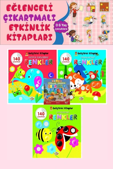 2 Yaş ve Üzeri Şirin Geliştirici Kitaplar Seti (3 Kitap)- 140 Çıkartmalı ürün görseli 1