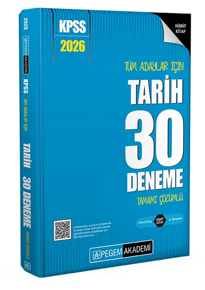 Pegem 2026 KPSS Tüm Adaylar İçin Tarih 30 Deneme Çözümlü Pegem Akademi Yayınları ürün görseli 1