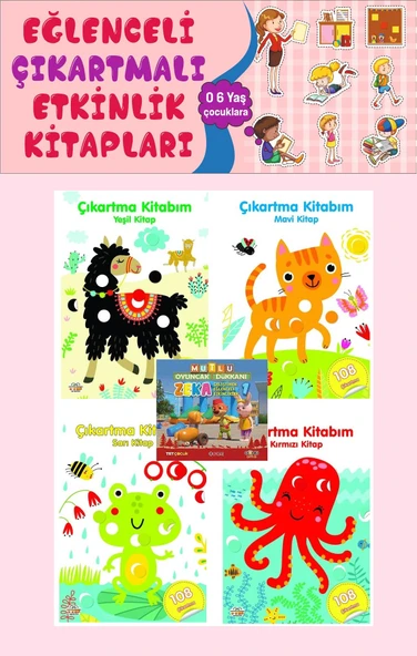 2 Yaş ve Üzeri Çıkartma Kitabım Seti (4 Kitap)- 108 Çıkartmalı ürün görseli 1