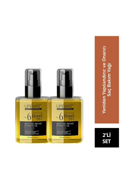 URBAN CARE No.6 Bond Plex Restore Repair Yıpranma Karşıtı Serum Saç Bakım Yağı Set 2x100 ml ürün görseli 1