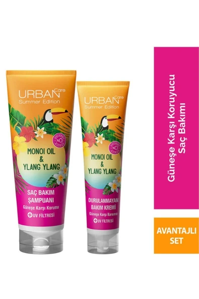 URBAN CARE Monoi Oil & Ylang Ylang Şampuan 250 ml + Yağlı Krem Saç Kremi 150 ml ürün görseli 1