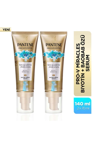 PANTENE Hydra Glow Kuru Saç Uçlarına Elveda Serumu 70 ml x 2 ürün görseli 1