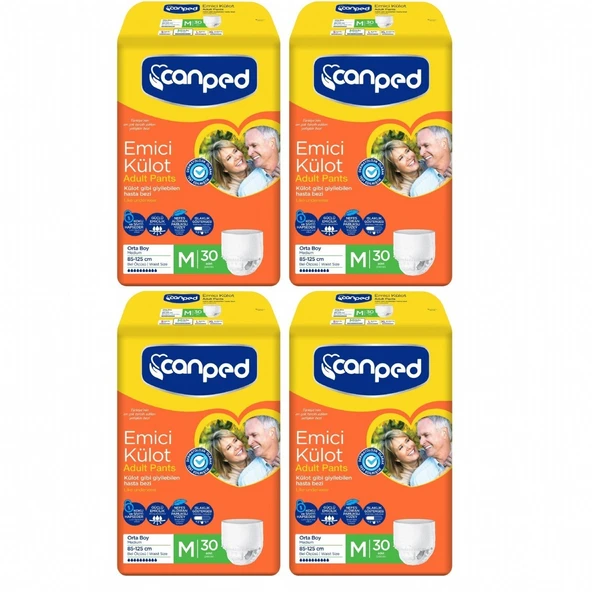 Canped Emici Külot Orta Boy M 30'lu 4 Adet Hasta Bezi ürün görseli 1