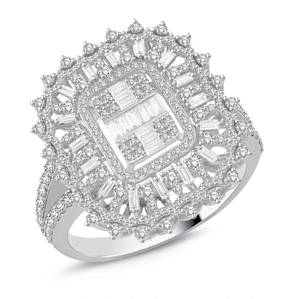2.28 Ct Pırlanta Özel Tasarım Baget Yüzük ürün görseli 1
