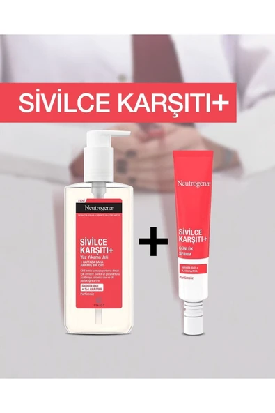 NEUTROGENA Sivilce Karşıtı Yüz Yıkama Jeli 200 ml Sivilce Karşıtı Günlük Serum 30 ml ürün görseli 1