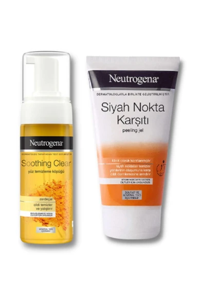 NEUTROGENA Soothing Clear Yüz Temizleme Köpüğü 150 ml Siyah Nokta Karşıtı Günlük Peeling Jel 150 ml ürün görseli 1